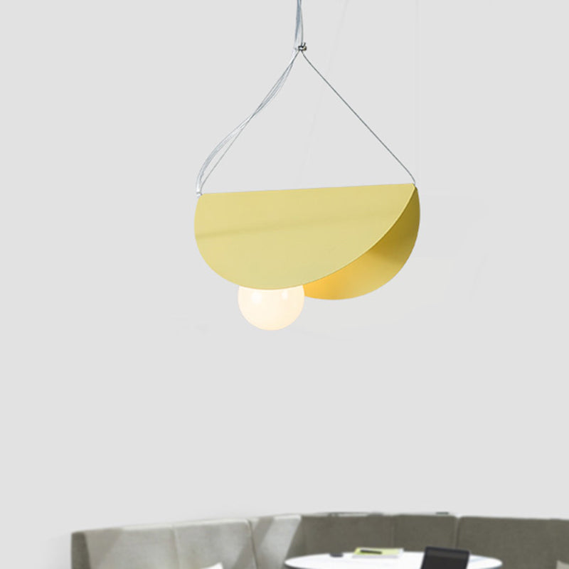 Black/Grey/Black Curved Hanging Lighting Contemporary 1 Light Metal Suspension Pendant for Bedroom Clearhalo 'Ceiling Lights' 'Modern Pendants' 'Modern' 'Pendant Lights' 'Pendants' Lighting' 245983