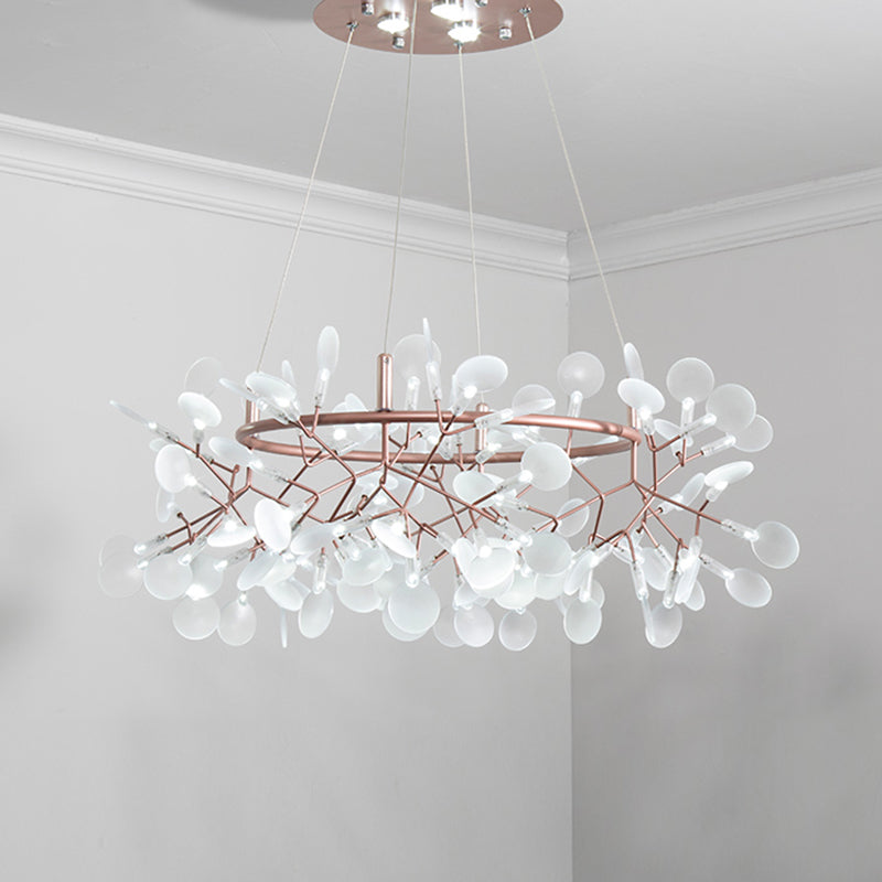 Designer Heracleum Chandelier Acrylic Living Room LED Pendant Light Fixture in Bronze 108 Bronze White Clearhalo 'Ceiling Lights' 'Chandeliers' 'Modern Chandeliers' 'Modern' Lighting' 2459949