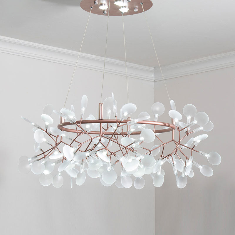 Designer Heracleum Chandelier Acrylic Living Room LED Pendant Light Fixture in Bronze 138 Bronze White Clearhalo 'Ceiling Lights' 'Chandeliers' 'Modern Chandeliers' 'Modern' Lighting' 2459953
