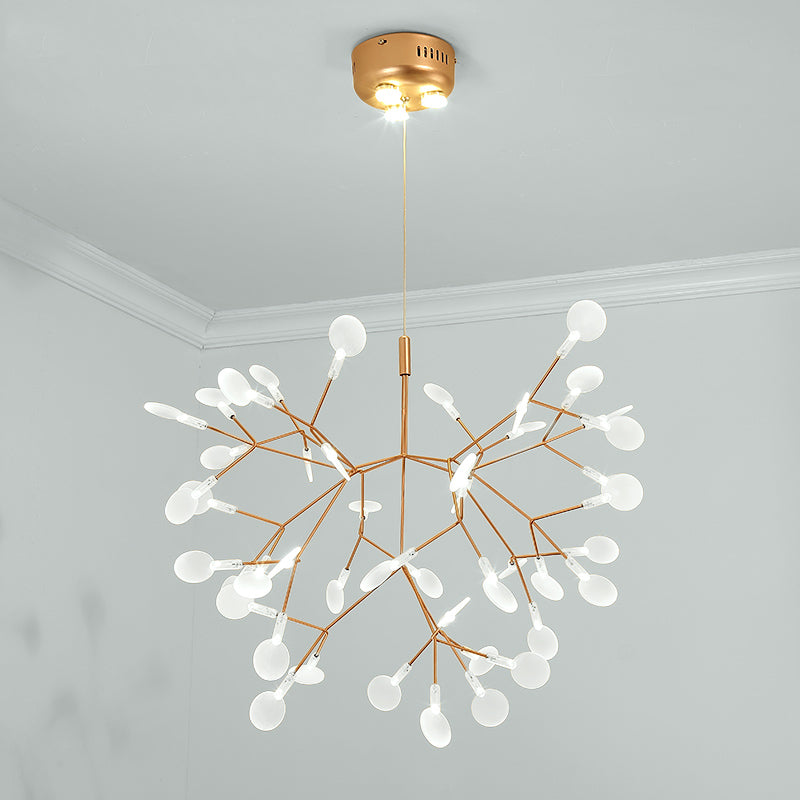 Designer Heracleum Chandelier Acrylic Living Room LED Pendant Light Fixture in Bronze 45 Bronze White Clearhalo 'Ceiling Lights' 'Chandeliers' 'Modern Chandeliers' 'Modern' Lighting' 2459958