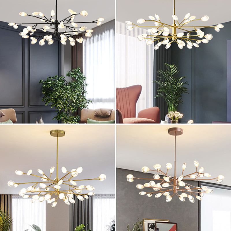 Tree Branches Living Room Ceiling Lamp Acrylic Minimalist LED Chandelier Pendant Light Clearhalo 'Ceiling Lights' 'Chandeliers' 'Modern Chandeliers' 'Modern' Lighting' 2460699