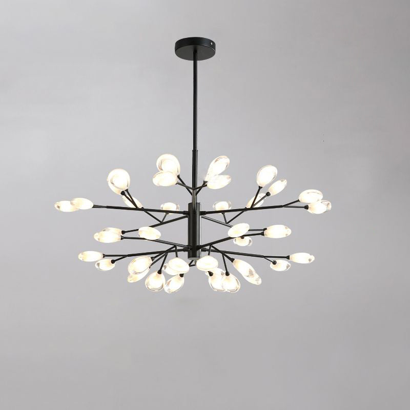 Tree Branches Living Room Ceiling Lamp Acrylic Minimalist LED Chandelier Pendant Light 40 Black Clearhalo 'Ceiling Lights' 'Chandeliers' 'Modern Chandeliers' 'Modern' Lighting' 2460702