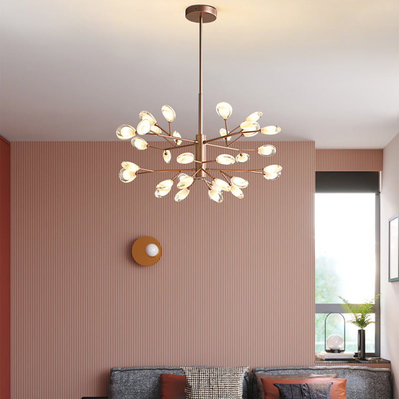 Tree Branches Living Room Ceiling Lamp Acrylic Minimalist LED Chandelier Pendant Light Clearhalo 'Ceiling Lights' 'Chandeliers' 'Modern Chandeliers' 'Modern' Lighting' 2460703