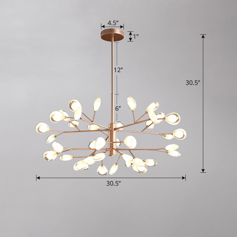 Tree Branches Living Room Ceiling Lamp Acrylic Minimalist LED Chandelier Pendant Light Clearhalo 'Ceiling Lights' 'Chandeliers' 'Modern Chandeliers' 'Modern' Lighting' 2460707