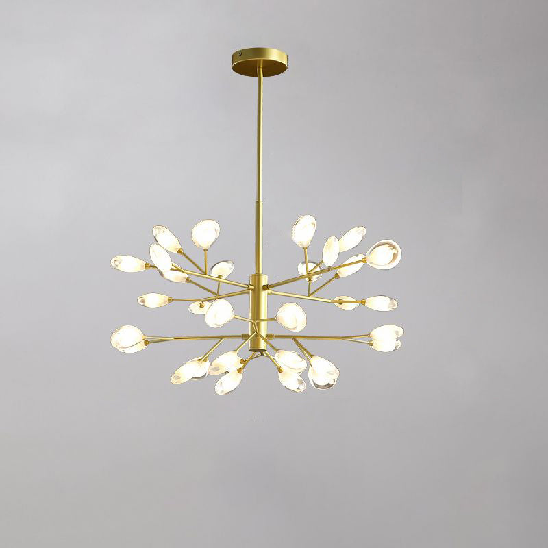 Tree Branches Living Room Ceiling Lamp Acrylic Minimalist LED Chandelier Pendant Light 32 Gold Clearhalo 'Ceiling Lights' 'Chandeliers' 'Modern Chandeliers' 'Modern' Lighting' 2460709