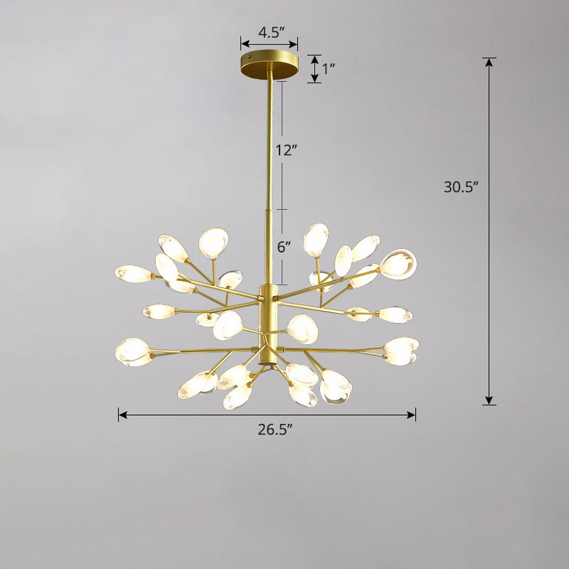 Tree Branches Living Room Ceiling Lamp Acrylic Minimalist LED Chandelier Pendant Light Clearhalo 'Ceiling Lights' 'Chandeliers' 'Modern Chandeliers' 'Modern' Lighting' 2460713