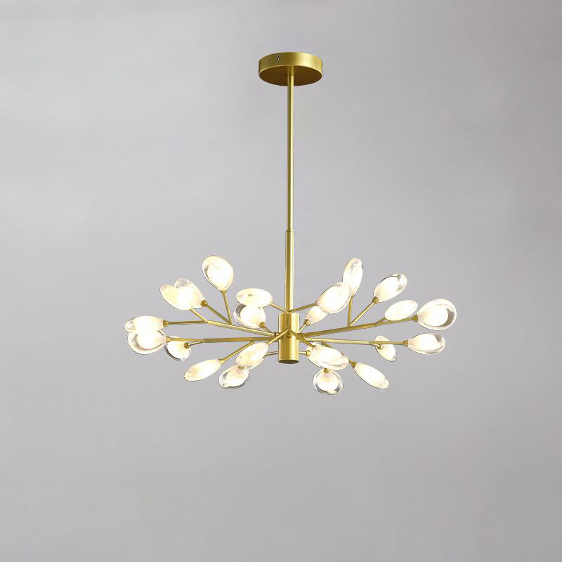 Tree Branches Living Room Ceiling Lamp Acrylic Minimalist LED Chandelier Pendant Light 24 Gold Clearhalo 'Ceiling Lights' 'Chandeliers' 'Modern Chandeliers' 'Modern' Lighting' 2460722