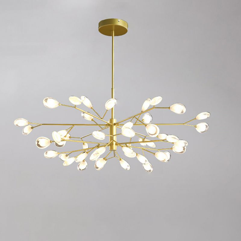 Tree Branches Living Room Ceiling Lamp Acrylic Minimalist LED Chandelier Pendant Light 48 Gold Clearhalo 'Ceiling Lights' 'Chandeliers' 'Modern Chandeliers' 'Modern' Lighting' 2460724