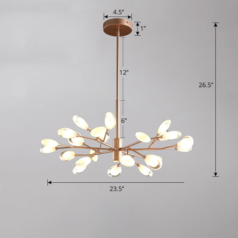 Tree Branches Living Room Ceiling Lamp Acrylic Minimalist LED Chandelier Pendant Light Clearhalo 'Ceiling Lights' 'Chandeliers' 'Modern Chandeliers' 'Modern' Lighting' 2460726