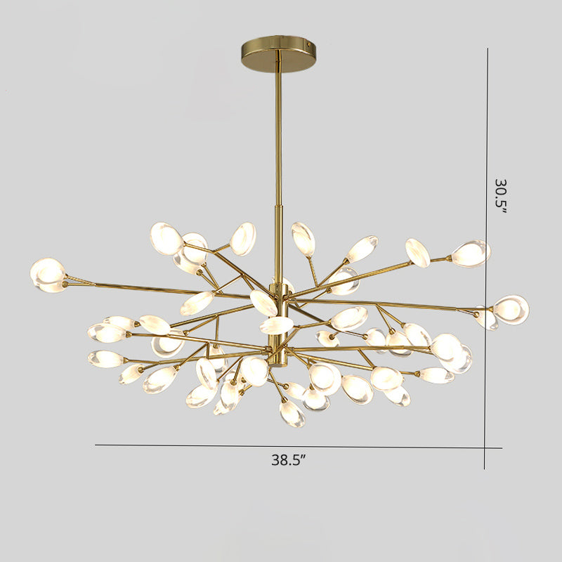 Tree Branches Living Room Ceiling Lamp Acrylic Minimalist LED Chandelier Pendant Light Clearhalo 'Ceiling Lights' 'Chandeliers' 'Modern Chandeliers' 'Modern' Lighting' 2460727