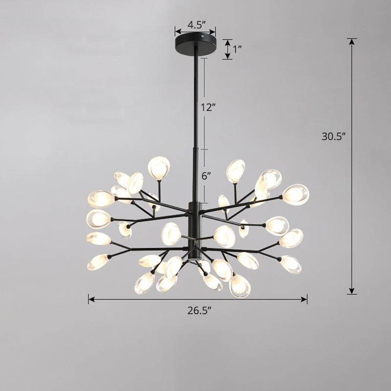 Tree Branches Living Room Ceiling Lamp Acrylic Minimalist LED Chandelier Pendant Light Clearhalo 'Ceiling Lights' 'Chandeliers' 'Modern Chandeliers' 'Modern' Lighting' 2460729