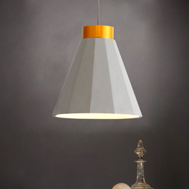 8.5"/9.5" Wide Cone Shaped Shade Pendant Lighting Industrial Cement 1 Light Grey Hanging Ceiling Light Grey Clearhalo 'Ceiling Lights' 'Modern Pendants' 'Modern' 'Pendant Lights' 'Pendants' Lighting' 246079