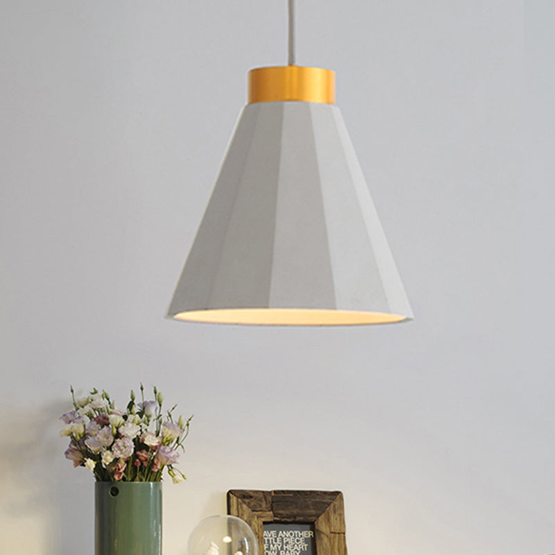 8.5"/9.5" Wide Cone Shaped Shade Pendant Lighting Industrial Cement 1 Light Grey Hanging Ceiling Light Clearhalo 'Ceiling Lights' 'Modern Pendants' 'Modern' 'Pendant Lights' 'Pendants' Lighting' 246080