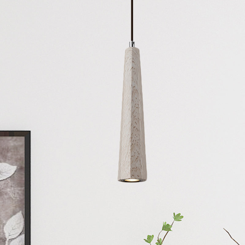 Nordic 1 Light Pendant Lighting with Concrete Shade Black/Grey/Brown Tapered Hanging Ceiling Light Light Gray Clearhalo 'Ceiling Lights' 'Modern Pendants' 'Modern' 'Pendant Lights' 'Pendants' Lighting' 246099