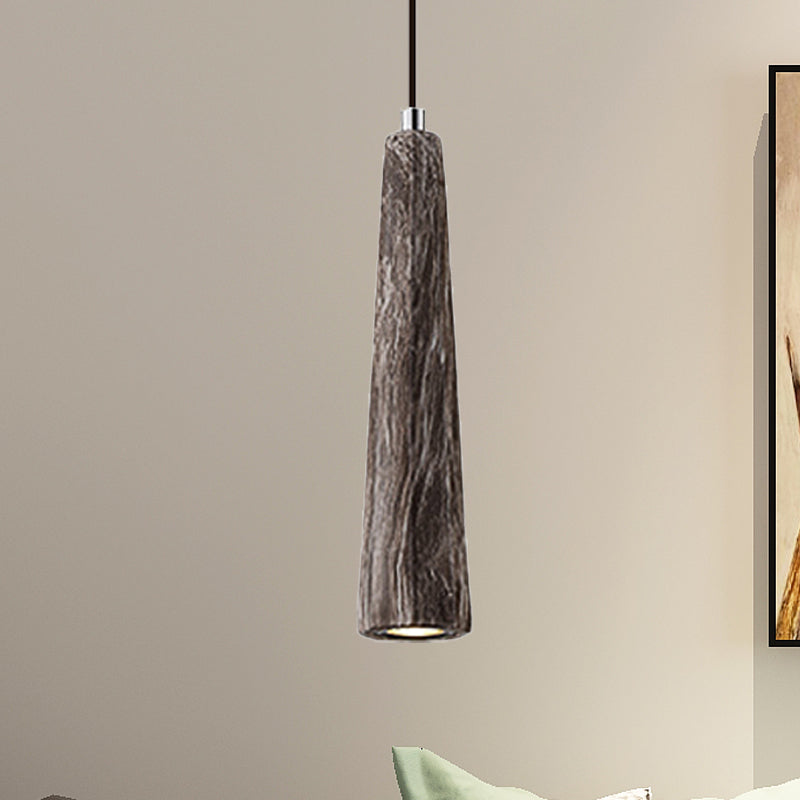 Nordic 1 Light Pendant Lighting with Concrete Shade Black/Grey/Brown Tapered Hanging Ceiling Light Clearhalo 'Ceiling Lights' 'Modern Pendants' 'Modern' 'Pendant Lights' 'Pendants' Lighting' 246102