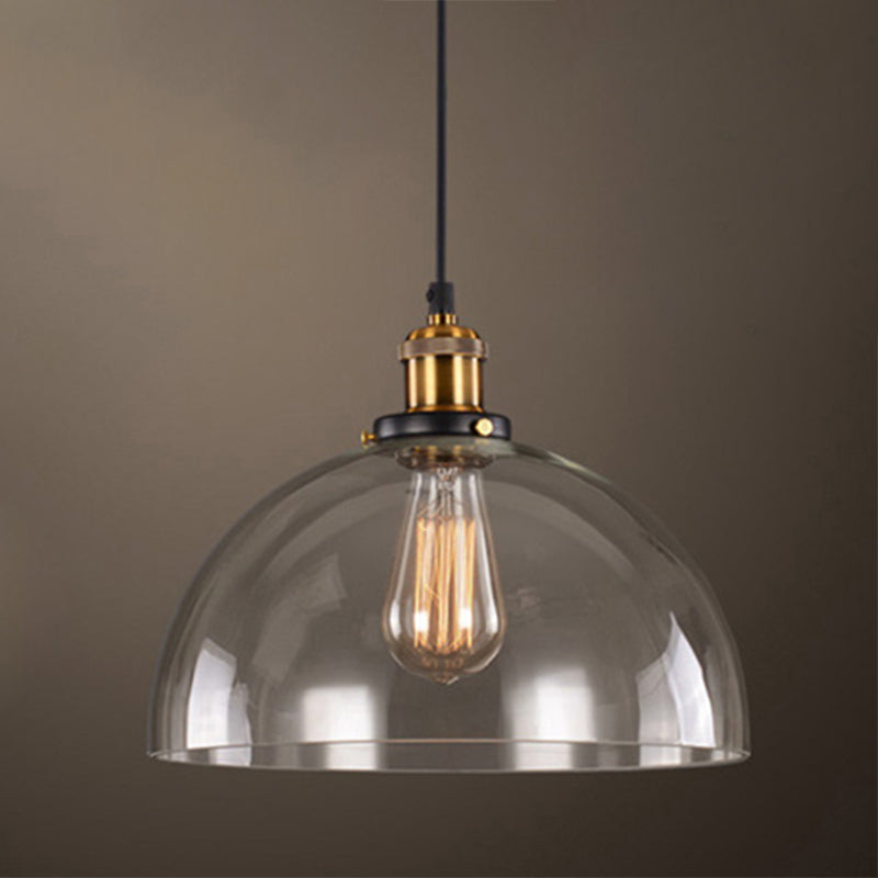 1-Head Glass Pendulum Light Nautical Geometric Shaped Dining Room Suspension Pendant Light Smoke Gray Semicircle Clearhalo 'Ceiling Lights' 'Close To Ceiling Lights' 'Glass shade' 'Glass' 'Industrial Pendants' 'Industrial' 'Middle Century Pendants' 'Pendant Lights' 'Pendants' 'Tiffany' Lighting' 2461094