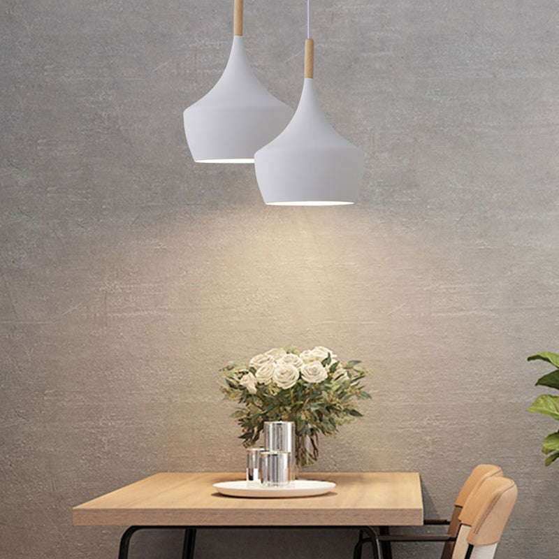 Geometric Metal Pendant Light Fixture Macaron Style 1-Light Hanging Light for Dining Room Clearhalo 'Ceiling Lights' 'Pendant Lights' 'Pendants' Lighting' 2461465