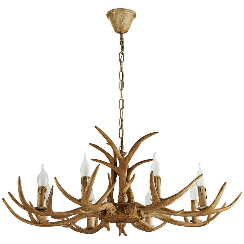 Bare Tree Branch Pendant Lamp Farmhouse Resin Chandelier Light Fixture for Restaurant Clearhalo 'Ceiling Lights' 'Chandeliers' Lighting' 2461570