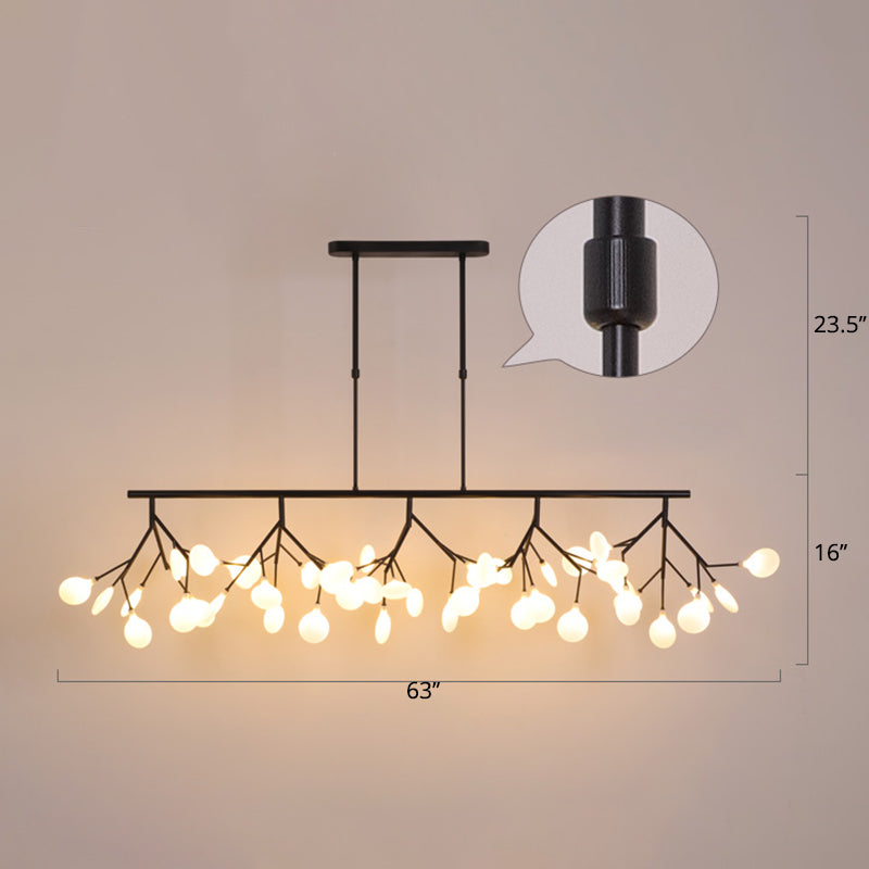 Acrylic Twig Ceiling Pendant Light Minimalistic Island Lighting Ideas for Dining Room Clearhalo 'Ceiling Lights' 'Island Lights' Lighting' 2461727