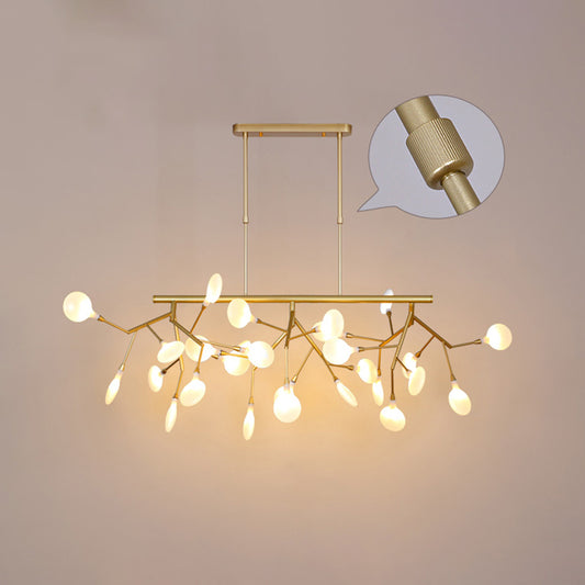 Acrylic Twig Ceiling Pendant Light Minimalistic Island Lighting Ideas for Dining Room 27 Gold Clearhalo 'Ceiling Lights' 'Island Lights' Lighting' 2461728