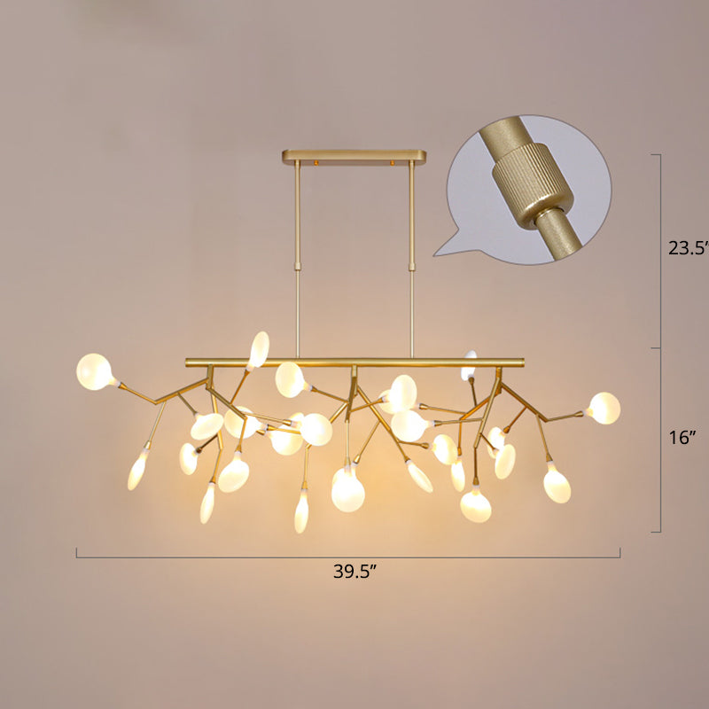 Acrylic Twig Ceiling Pendant Light Minimalistic Island Lighting Ideas for Dining Room Clearhalo 'Ceiling Lights' 'Island Lights' Lighting' 2461732