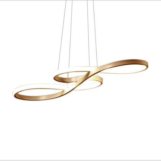 Metal Musical Note Shaped Suspension Lamp Simplicity LED Pendant Chandelier over Table Gold Clearhalo 'Ceiling Lights' 'Modern Pendants' 'Modern' 'Pendant Lights' 'Pendants' Lighting' 2461738