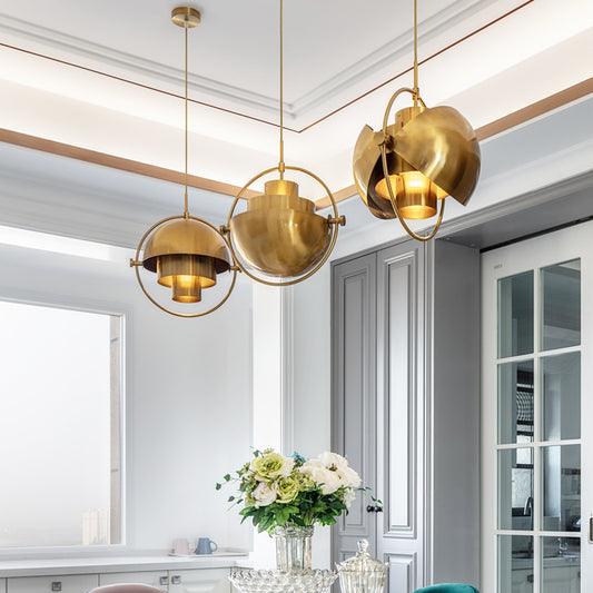 Rollover Quart-Sphere Pendant Lighting Postmodern Metal Single Restaurant Hanging Light Clearhalo 'Ceiling Lights' 'Modern Pendants' 'Modern' 'Pendant Lights' 'Pendants' Lighting' 2461819