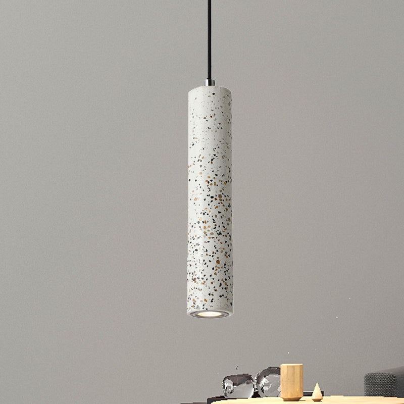 Concrete Tube Pendant Lighting Nordic 1 Light Black/White/Yellow Suspension Light Clearhalo 'Ceiling Lights' 'Modern Pendants' 'Modern' 'Pendant Lights' 'Pendants' Lighting' 246216