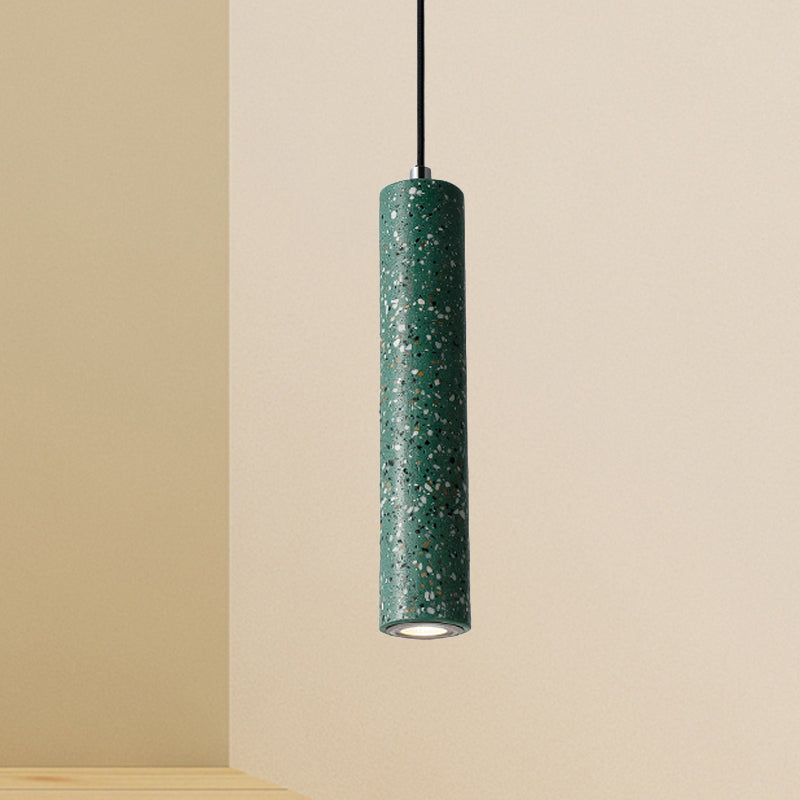 Concrete Tube Pendant Lighting Nordic 1 Light Black/White/Yellow Suspension Light Clearhalo 'Ceiling Lights' 'Modern Pendants' 'Modern' 'Pendant Lights' 'Pendants' Lighting' 246218