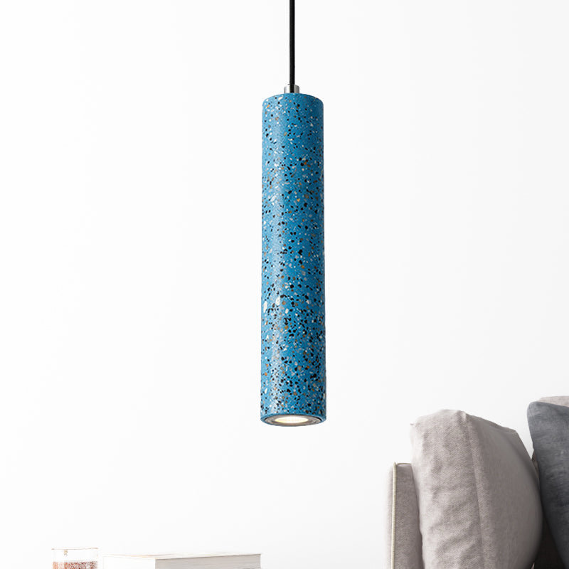 Concrete Tube Pendant Lighting Nordic 1 Light Black/White/Yellow Suspension Light Clearhalo 'Ceiling Lights' 'Modern Pendants' 'Modern' 'Pendant Lights' 'Pendants' Lighting' 246220