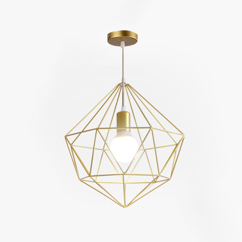 Metal Wire Cage Hanging Lamp Nordic Style Single Dining Room Ceiling Pendant Light in Gold Gold Bell Clearhalo 'Art Deco Pendants' 'Cast Iron' 'Ceiling Lights' 'Ceramic' 'Crystal' 'Industrial Pendants' 'Industrial' 'Metal' 'Middle Century Pendants' 'Pendant Lights' 'Pendants' 'Tiffany' Lighting' 2462213