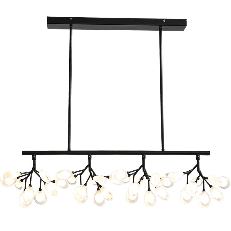 Glowworm Island Lighting Fixture Simplicity Acrylic 36 Bulbs Dining Room Ceiling Light Clearhalo 'Ceiling Lights' 'Island Lights' Lighting' 2462435