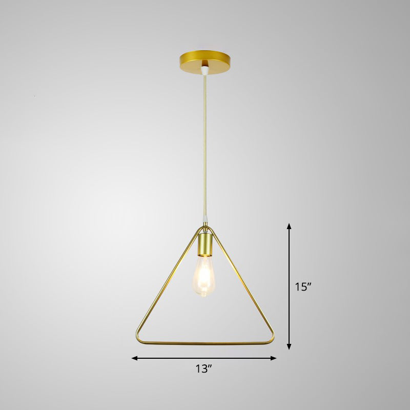 Gold Cage Frame Pendant Ceiling Light Nordic Metal 1 Bulb Dining Room Suspension Light Clearhalo 'Art Deco Pendants' 'Cast Iron' 'Ceiling Lights' 'Ceramic' 'Crystal' 'Industrial Pendants' 'Industrial' 'Metal' 'Middle Century Pendants' 'Pendant Lights' 'Pendants' 'Tiffany' Lighting' 2462481