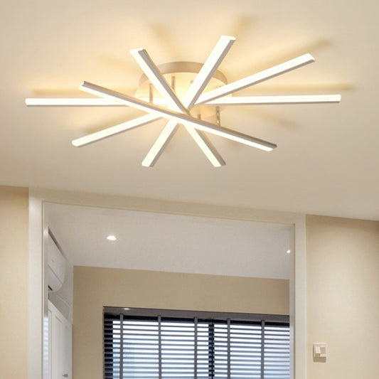 Burst LED Flush Mount Fixture Minimalist Acrylic Living Room Flush Mount Ceiling Light Clearhalo 'Ceiling Lights' 'Close To Ceiling Lights' 'Close to ceiling' 'Flush mount' Lighting' 2462514