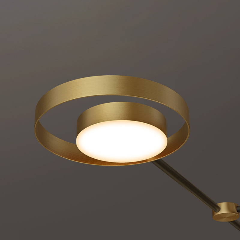 Brass Molecular Hanging Lamp Postmodern LED Metal Chandelier Light with Acrylic Diffuser Clearhalo 'Ceiling Lights' 'Chandeliers' 'Modern Chandeliers' 'Modern' Lighting' 2462791