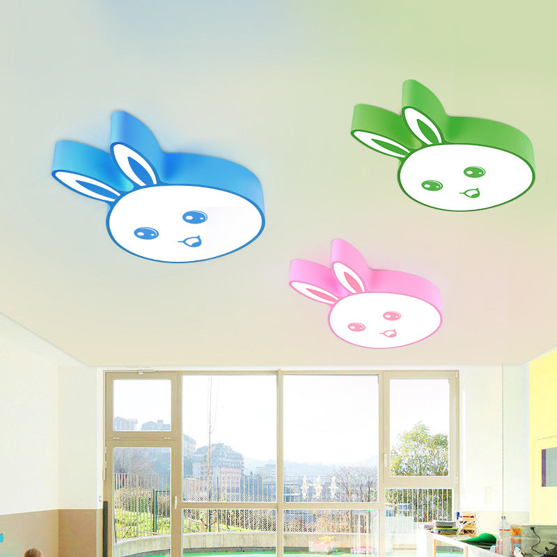 Cartoon Surface Mounted Led Ceiling Light Rabbit Head Shaped Flush Mount with Acrylic Shade for Kindergarten Clearhalo 'Ceiling Lights' 'Close To Ceiling Lights' 'Close to ceiling' 'Flush mount' Lighting' 2462965