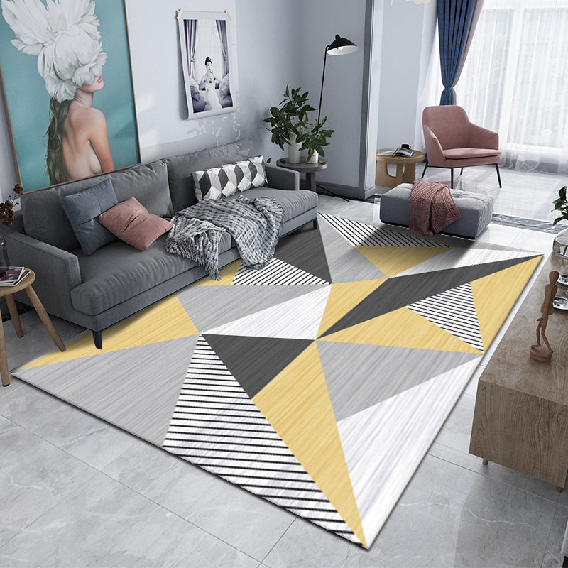 Scandinavian Living Room Rug Multicolored Geometric Printed Area Carpet Non-Slip Pet Friendly Indoor Rug Clearhalo 'Area Rug' 'Modern' 'Rugs' Rug' 2463313