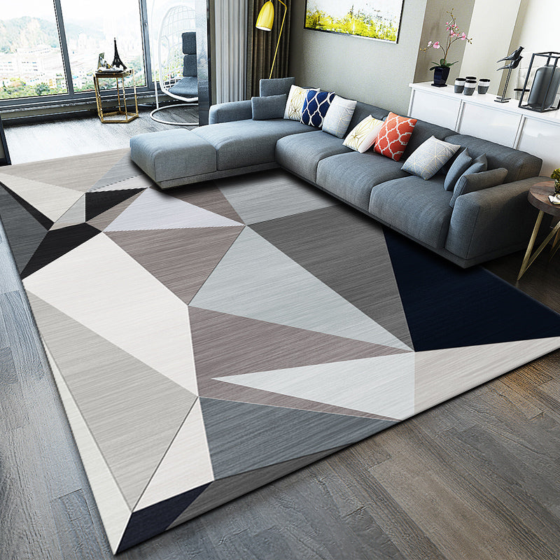 Scandinavian Living Room Rug Multicolored Geometric Printed Area Carpet Non-Slip Pet Friendly Indoor Rug Clearhalo 'Area Rug' 'Modern' 'Rugs' Rug' 2463316