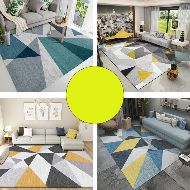 Scandinavian Living Room Rug Multicolored Geometric Printed Area Carpet Non-Slip Pet Friendly Indoor Rug Clearhalo 'Area Rug' 'Modern' 'Rugs' Rug' 2463320