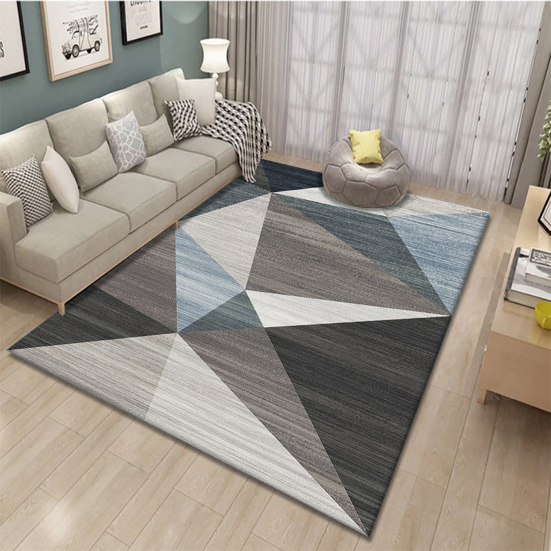 Nordic Geometric Printed Rug Multicolor Polypropylene Area Carpet Pet Friendly Easy Care Area Rug for Living Room Brown Clearhalo 'Area Rug' 'Modern' 'Rugs' Rug' 2463338