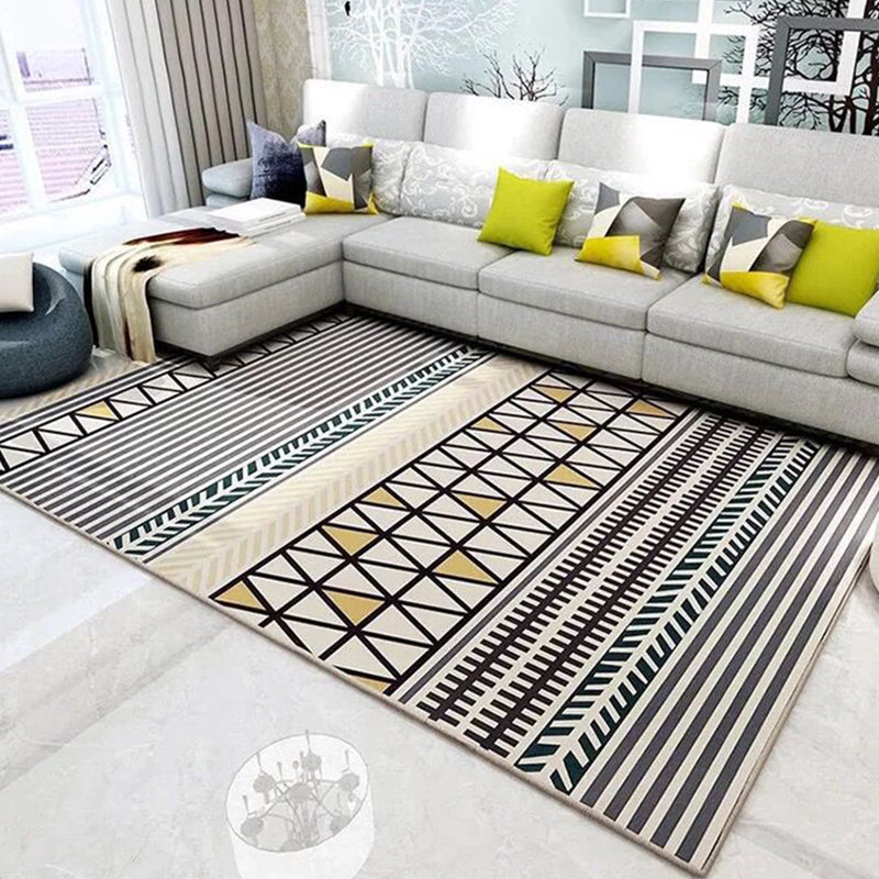 Multicolored Geo Printed Rug Polypropylene Nordic Area Rug Anti-Slip Backing Stain-Resistant Indoor Rug for Living Room Clearhalo 'Area Rug' 'Modern' 'Rugs' Rug' 2463348