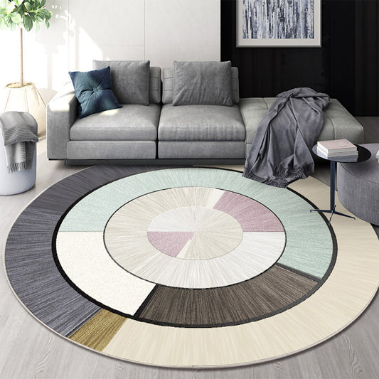 Scandinavian Geo Printed Rug Multi Color Polyster Area Carpet Pet Friendly Easy Care Area Rug for Decoration Light Green Clearhalo 'Area Rug' 'Modern' 'Rugs' Rug' 2463454