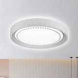 Simple LED Ceiling Light with Acrylic Shade White Round Flush Mount Lighting in Meteor Shower Design, 18"/22"/30" Dia White Clearhalo 'Ceiling Lights' 'Close To Ceiling Lights' 'Close to ceiling' 'Flush mount' Lighting' 246447