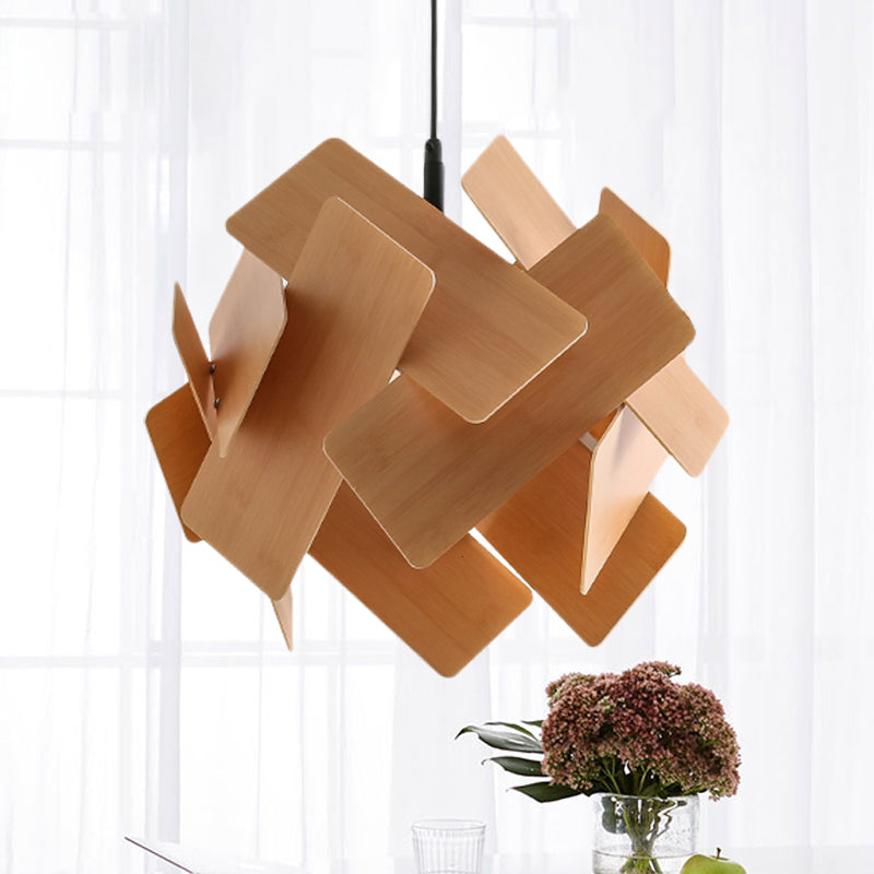 Acrylic Flower Shape Pendant Lamp Modern Nordic Style 1 Light Red/Blue/Light Wood Hanging Ceiling Light Clearhalo 'Ceiling Lights' 'Modern Pendants' 'Modern' 'Pendant Lights' 'Pendants' Lighting' 246501