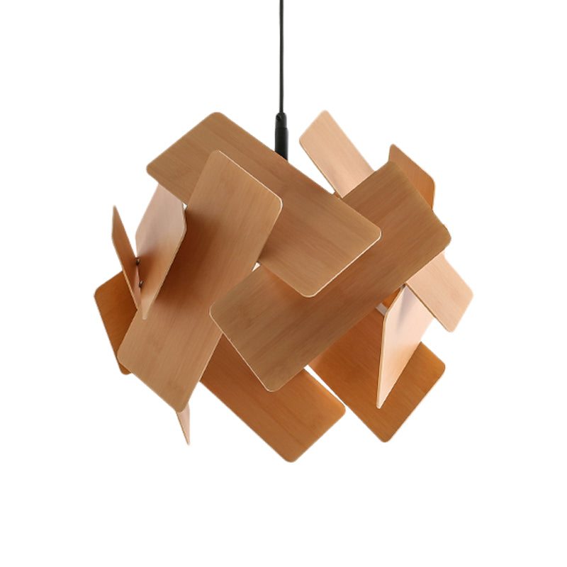 Acrylic Flower Shape Pendant Lamp Modern Nordic Style 1 Light Red/Blue/Light Wood Hanging Ceiling Light Clearhalo 'Ceiling Lights' 'Modern Pendants' 'Modern' 'Pendant Lights' 'Pendants' Lighting' 246502