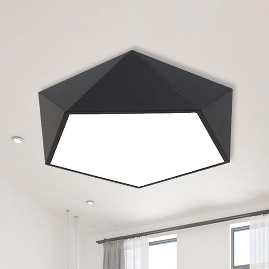 Pentagonal Flush Mount LED Light Modern Metal Bedroom Flush Mount Ceiling Lighting Fixture Clearhalo 'Ceiling Lights' 'Close To Ceiling Lights' 'Close to ceiling' 'Flush mount' Lighting' 2465029