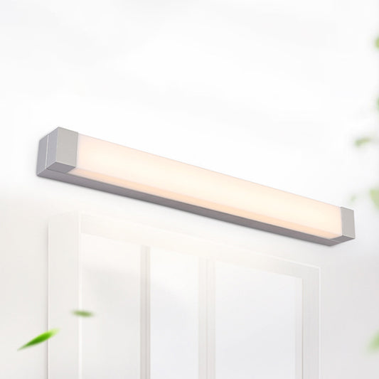 Nordic Rectangle Flush Mount Wall Sconce Acrylic Bathroom LED Vanity Light in White Clearhalo 'Modern wall lights' 'Modern' 'Vanity Lights' 'Wall Lights' Lighting' 2465191