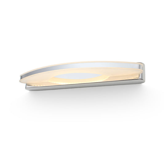 Curved LED Vanity Mirror Light Simplicity Stainless Steel Chrome Wall Sconce for Bath Chrome Clearhalo 'Modern wall lights' 'Modern' 'Vanity Lights' 'Wall Lights' Lighting' 2465206