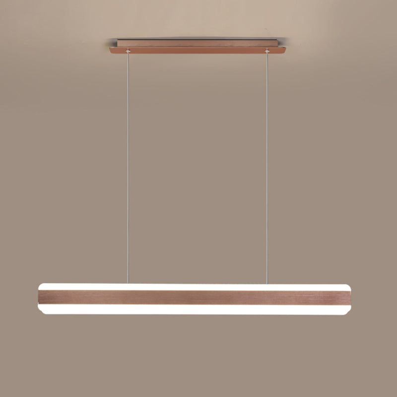 Linear Acrylic Hanging Light Fixture Minimalistic LED Island Pendant for Dining Room Clearhalo 'Ceiling Lights' 'Island Lights' Lighting' 2465290