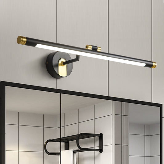 Swingable Metal Tubular Vanity Light Vintage LED Wall Sconce Light Fixture for Bath Clearhalo 'Cast Iron' 'Glass' 'Industrial' 'Modern wall lights' 'Modern' 'Tiffany' 'Traditional wall lights' 'Vanity Lights' 'Wall Lights' Lighting' 2465540